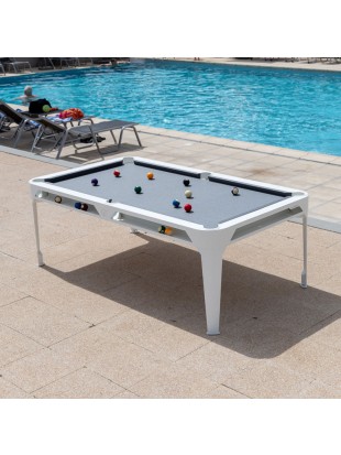 Cornilleau Hyphen biljard miza – bela z light grey podlogo